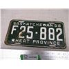1956 Sask license plate