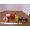 *Windshield washer fluid, antifreeze, oil partial containers, battery chargers