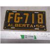 *1955 Alberta license plate
