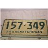 Image 2 : (2) 1974 Saskatchewan Licence Plates