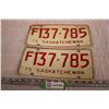 Image 1 : Pair of Saskatchewan 1975 Farm Licence Plates