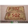 Image 1 : Pair of Saskatchewan 1975 SF Licence Plates