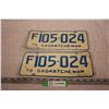 Image 1 : Pair of Saskatchewan 1976 Farm Licence Plates