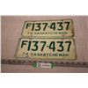 Image 1 : Pair of Saskatchewan 1974 Farm Licence Plates