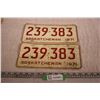 Image 1 : Pair of Saskatchewan 1971 Licence Plates