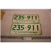 Image 1 : Pair of Saskatchewan 1974 Licence Plates