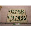 Image 1 : Pair of Saskatchewan 1974 Farm Licence Plates