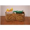 *(2) Wooden Coop Butter Crates + Misc
