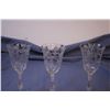 Image 2 : (3) Etched Glass Wine Glasses