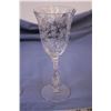Image 4 : (3) Etched Glass Wine Glasses