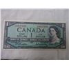 Image 2 : 1954 Canadian 1 Dollar Bill (good condition)