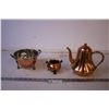 Image 1 : Copper Tea Pot, Copper Strainer, and Decorative Pot