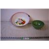 Image 1 : Enamel Bowl (Chipped) + Green Bowl