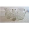 Image 2 : (3) Glass Jar, Milk Bottle, Pitcher