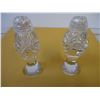 Image 2 : (2) Pcs. “Pinwheel” Crystal Salt and Pepper (Clear) Approx. 4” high