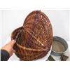 Image 2 : *Basket, wooden misc, enamel pots