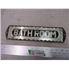 Image 1 : Vintage bathroom sign glass insert 13" long