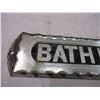 Image 2 : Vintage bathroom sign glass insert 13" long