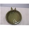 Image 2 : Green ceramic bird bath - 13" round