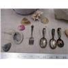 Image 2 : Baby spoons, fork, shells, enamel pot