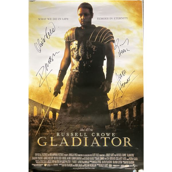 Gladiator cast signed movie poster