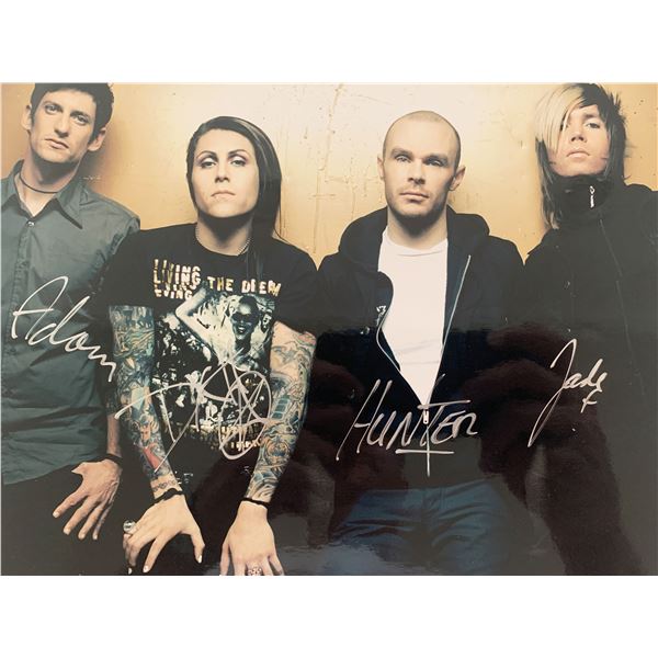 AFI  Adam Carson, Davey Havok, Hunter Burgan, Jade Puget signed photo
