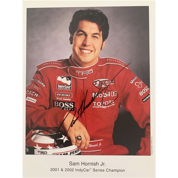 2001 & 2002 IndyCar Series Champion Sam Hornish Jr. signed photo