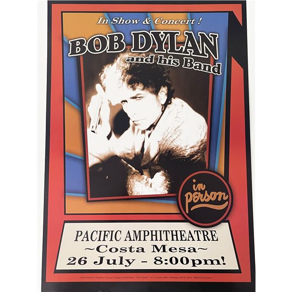 Bob Dylan and his Band concert poster