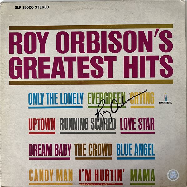 Roy Orbison signed  Roy Orbison's Greatest Hits  album