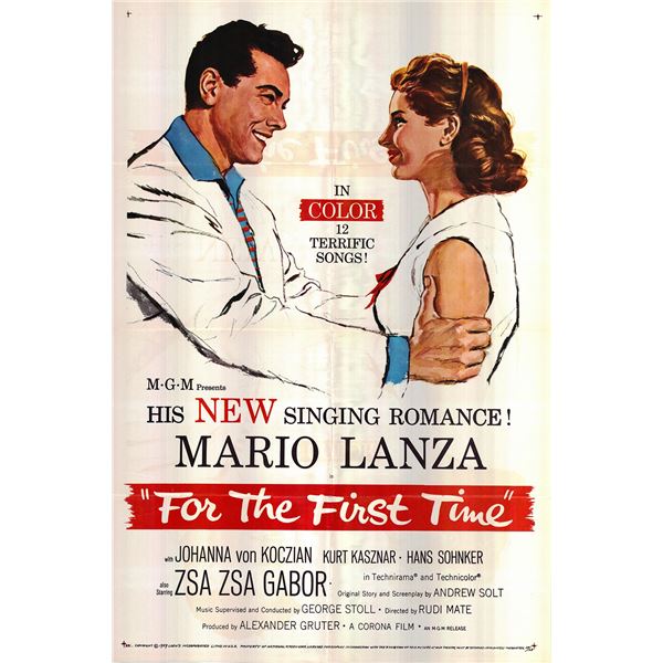 For the First Time Original 1959 Vintage One Sheet Poster