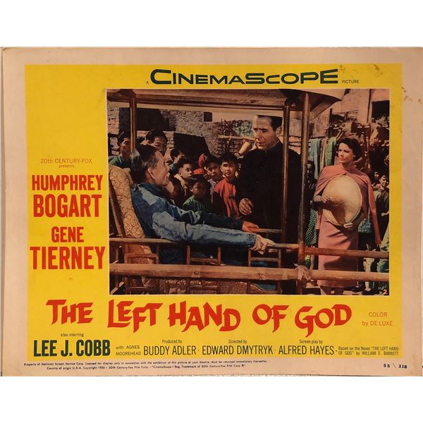 The Left Hand of God Original 1955 Vintage Lobby Card