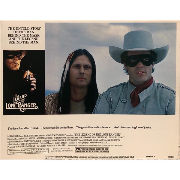 Legend of the Lone Ranger Original 1980 Vintage Lobby Card