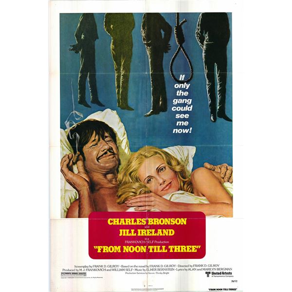 From Noon Till Three Original 1976 One Sheet Poster