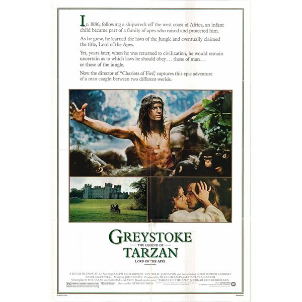 Greystoke: The Legend of Tarzan, Lord of the Apes Original 1983 Vintage One Sheet Poster