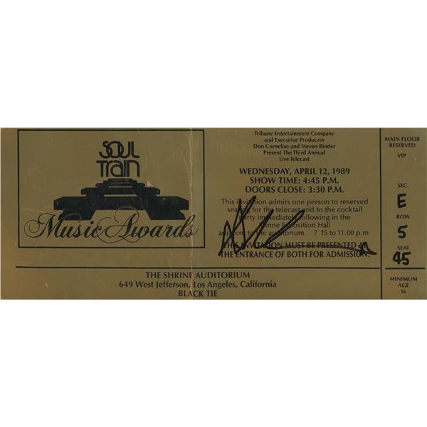 Soul Train Music Awards signed ticket