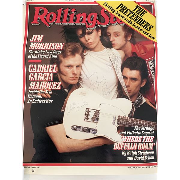 The Pretenders signed Rolling Stone magazine poster