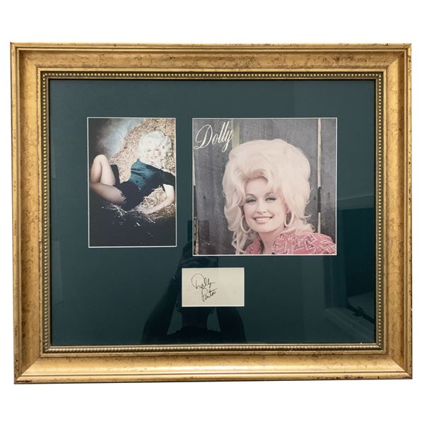 Dolly Parton signature and photo collage