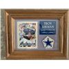 Image 1 : Dallas Cowboys Troy Aikman signed trading card and plaque