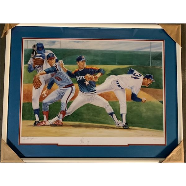 Nolan Ryan signed limited edition pitching sequence litho