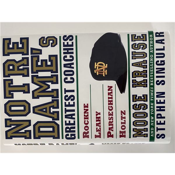 Johnny Lujack signed Notre Dame's Greatest Coaches book