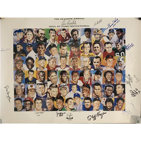 1993 Don Drysdale Hall Of Fame Invitational signed poster