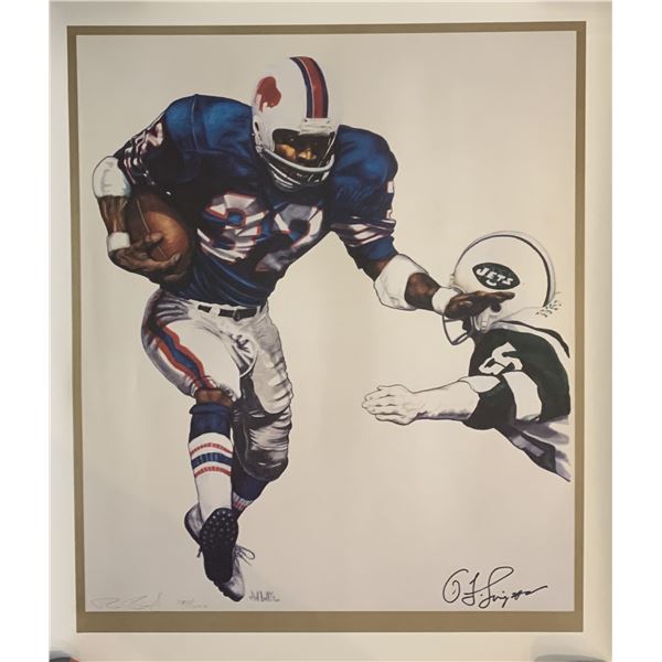 O.J. Simpson signed limited edition litho.
