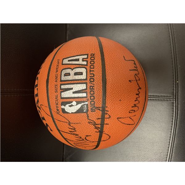 Jerry West and Michael Cooper signed basketball