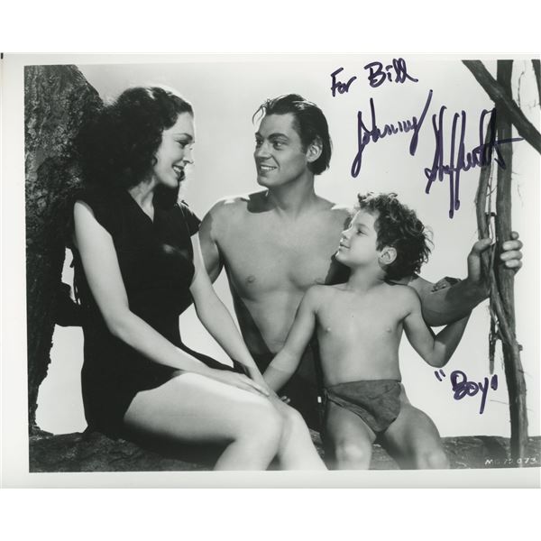 Johnny Sheffield signed "Tarzan film series" photo