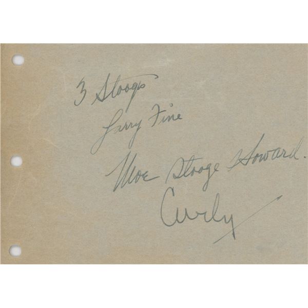 Three Stooges original signatures