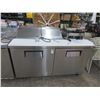 Image 1 : True 5' S/S 2 Door Ref. Pizza Prep On Wheels  45 Deg.
