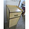 Image 1 : Light Oak Trash Can Cabinet