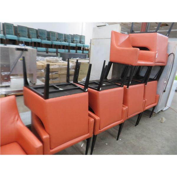 12-Magenta Padded Armchairs - 12 X $