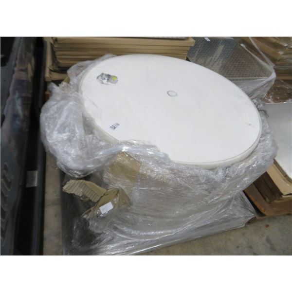 28-Round 38" White Patio Tabletop - 28 X $