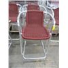Image 3 : 31 New Red Wicker / Aluminum Bar Stool  31 x $